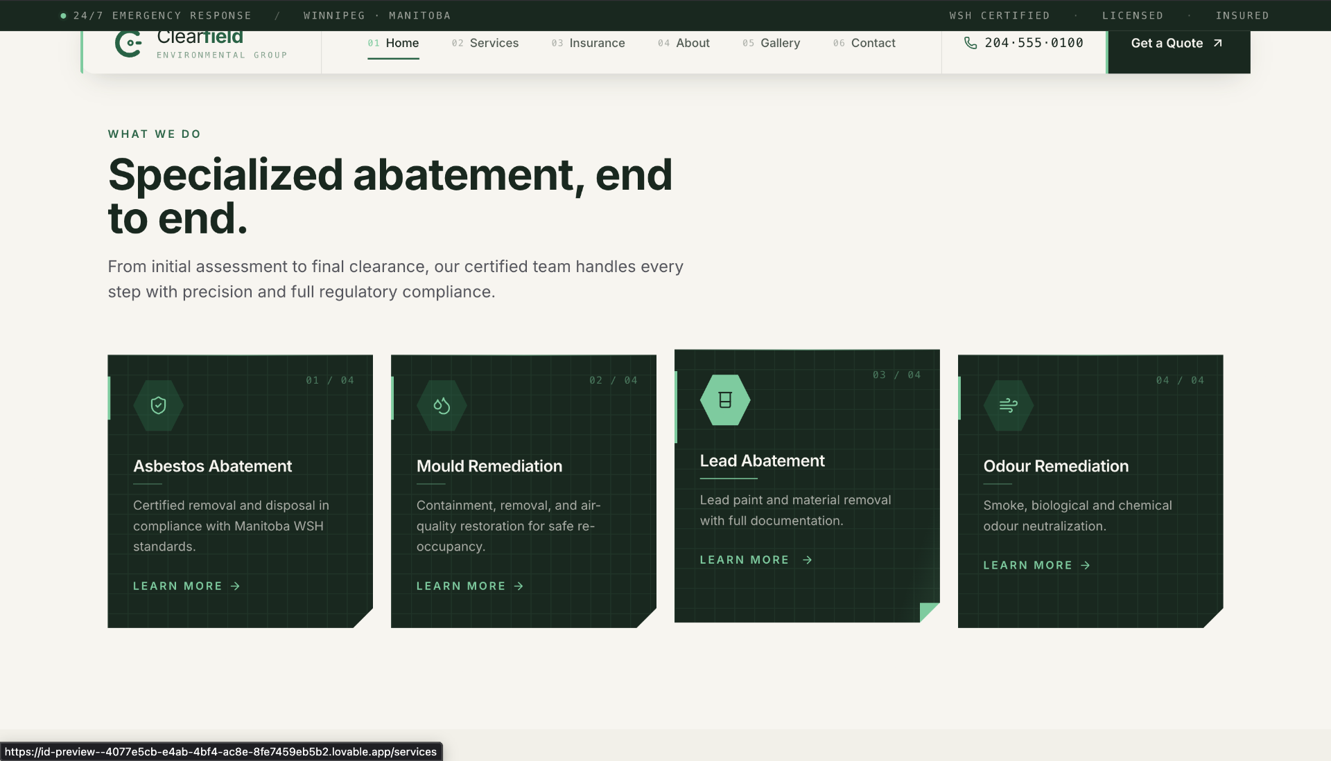 ClearField Environmental — Custom Website + Lead Capture 2
