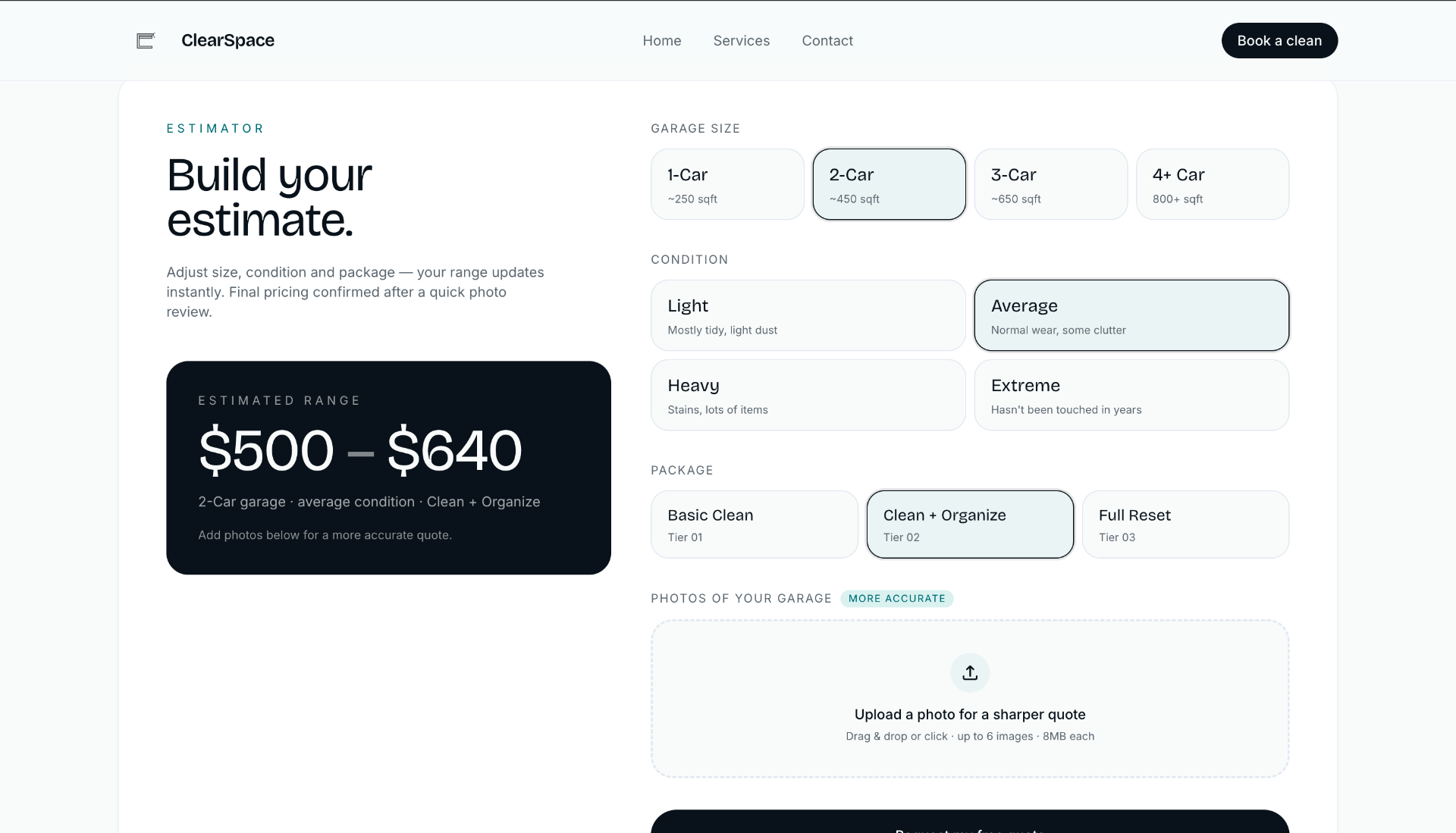 ClearSpace — Custom Site + AI Quoting Lead Flow 2