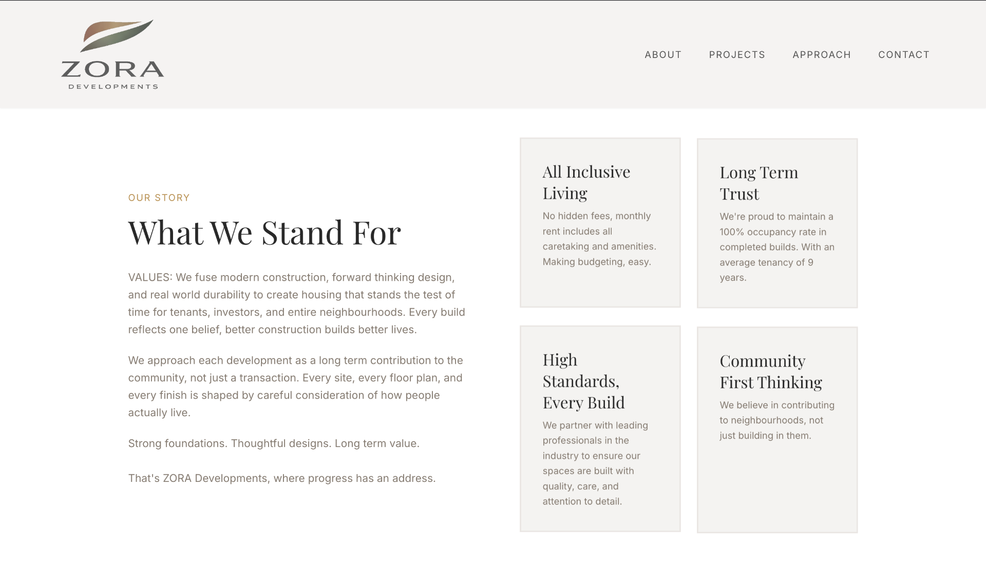 ZORA Developments — Custom Website + Lead Flow 3